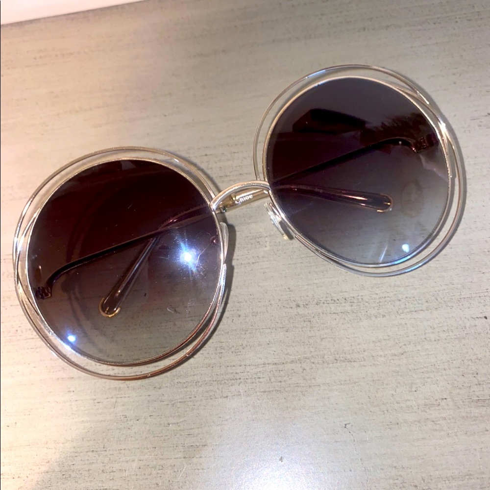 Chloe Round Sunglasses 62mm